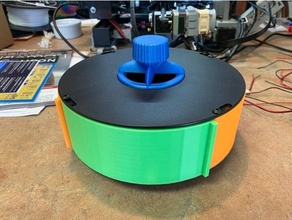 boîte hachures plaque tournante main bouton paresseux Susan 3d print model - Mito3D