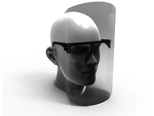 Schutz Gesichts öffnen Quelle 3D print model - Mito3D