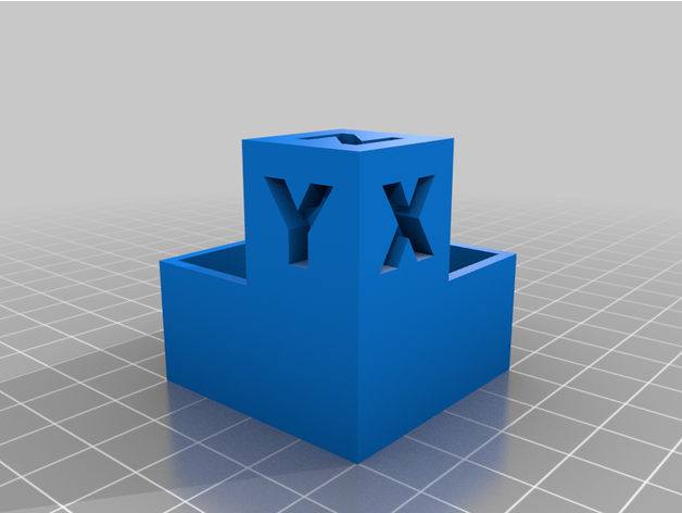 étalonnage coin cube 3D print model - Mito3D