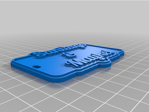 özelleştirilmiş alfamultiline Tagrosas anahtarlık 3d print model - Mito3D