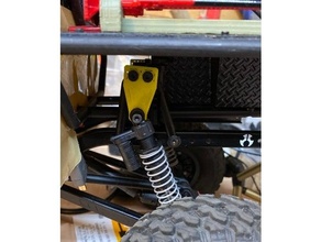 scx10 honcho 20mm suspension lift & shock relocation 3d print model - Mito3D