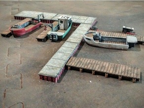 Beton Holz Docks modular 1 100 3d print model - Mito3D