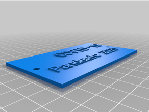covid placca personalizzato 3d print model - Mito3D