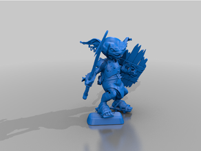 Guerreiro goblin dp fantasia gobos grot martelo guerra whfb 3d print model - Mito3D