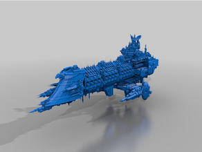 fleet mothership - bfg imperium revisit 4 blender master file 40k battlefleet gothic 3d print model - Mito3D