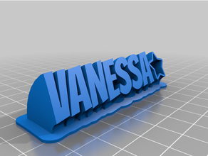 vanneamy customized sweeping 2-line plate text 3d print model - Mito3D