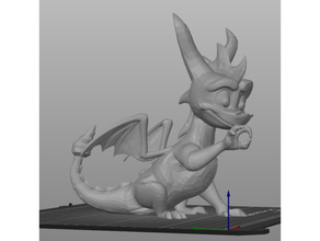 Spyro dragon pose monochrome 3d print model - Mito3D