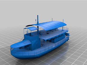 duchess gambit - tnt river boat apoc apocalypse post 3d print model - Mito3D