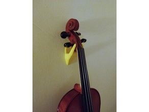 violin wall mount holder instrument music musical 3d print model - Mito3D