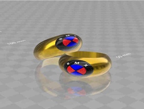 bmx düğün yüzükler evlilik yüzükleri 3d print model - Mito3D