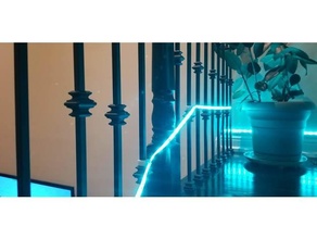 led strip mount stairs 3d print model - Mito3D