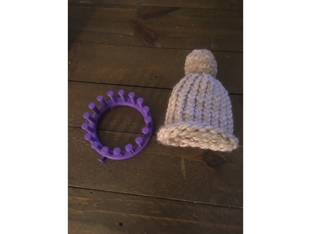 mini hat loom knitting 3D print model - Mito3D