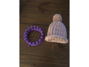 mini hat loom knitting 3d print model - Mito3D