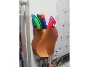 magnétique frigo tasse aimant gril marqueur titulaire soutien pot crayon 3d print model - Mito3D
