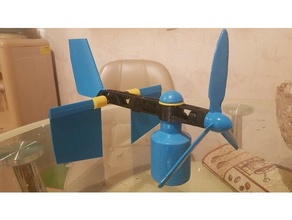 viento veleta volar aeronave clima 3d print model - Mito3D