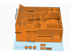 3d imprimante outil supporter élargi version 3d print model - Mito3D