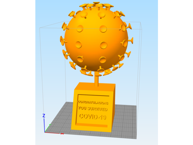 covid 19 trofeo covid19 3D print model - Mito3D