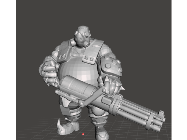 roadhog minigun - tabletop miniatures apocolypse dnd miniature dungeons dragons overwatch pen paper post-apocalyptic post apocalyptic gaming 3D print model - Mito3D