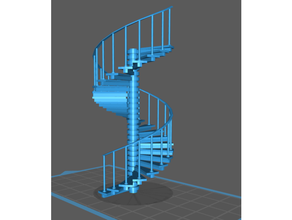 spiral staircase hight architecture stairs 3d print model - Mito3D