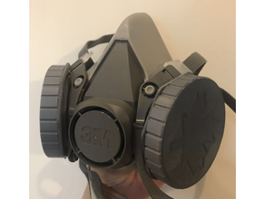 adaptor 3m respirator 3d print model - Mito3D