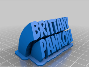 pankowmy customized sweeping 2-line plate text 3d print model - Mito3D