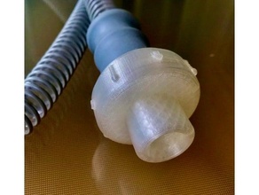 ventilator valve covid19 respirator snorkel 3d print model - Mito3D