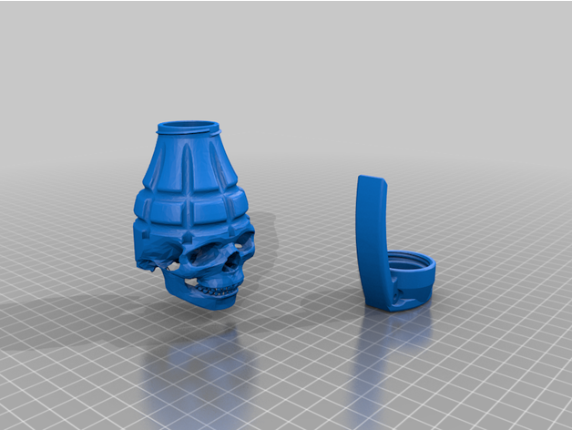 crânio Grenade completo completa Granada Teschio 3D print model - Mito3D