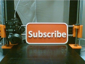 inscrição placa Youtube 3d print model - Mito3D