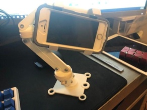 Daumen Heftzwecke Telefon Arm artikuliert Zelle Armbinde Stand Mauer montieren 3d print model - Mito3D
