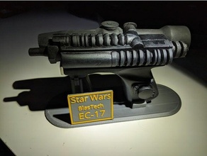 ec-17 blaster stand ec17 scout trooper star wars 3d print model - Mito3D