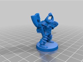 heroquest chaos warrior repaired 3d print model - Mito3D