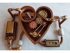 steampunk heart arduino gadget steam punk 3d print model - Mito3D