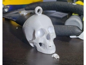 skull keychain 3d print model - Mito3D