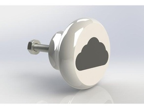 dresser handle - cloud inlay version 3d print model - Mito3D