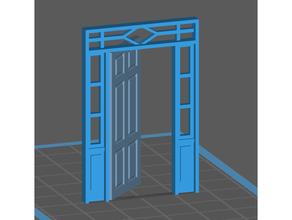 door frame dollshouse doorframe house miniature model scale 3d print model - Mito3D