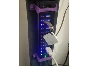 systèmes 14 USB centre monter agrafe 3d print model - Mito3D