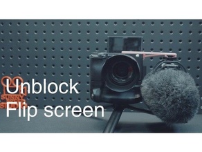 3d printed sony a6400 microphone mount unblock flip screen holder 3d print model - Mito3D