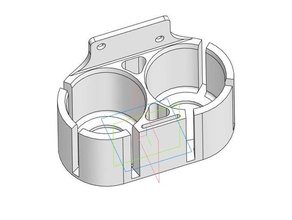 water filtering element wall mounting holder 3d print model - Mito3D
