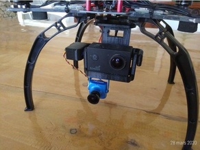 support gimbal zmr 250 3d print model - Mito3D