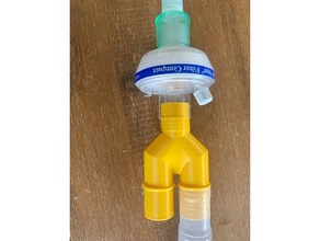 pulmón ventilador tubo ventilación bellavista corona evitar intensivo cuidado invasor médico dispositivos pipe stck 3d print model - Mito3D