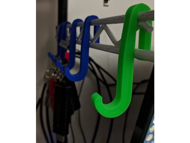 câble étagère crochet 3D print model - Mito3D
