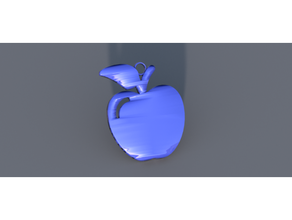 apple earring fruit idealab pendant pendants 3d print model - Mito3D