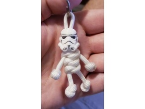 stormtrooper bead keychain keyring paracord doll star wars head 3d print model - Mito3D