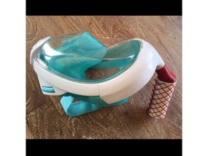 easy breath face mask anti corona filter adapter 3d print model - Mito3D