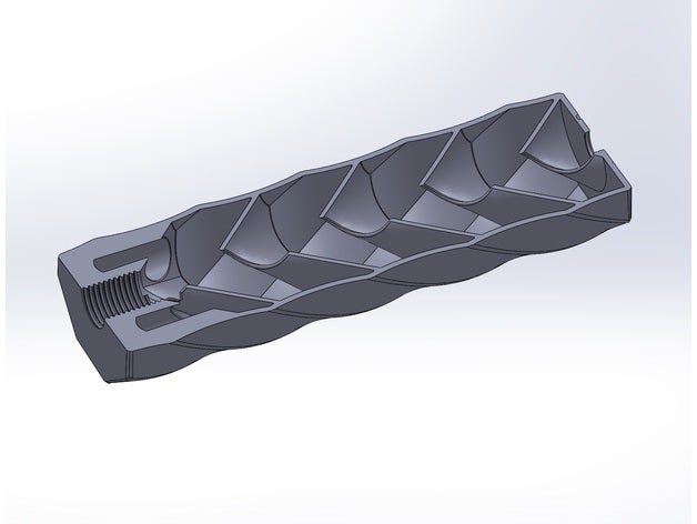 pistolet air suppresseur octogone spirale baffle 12 20 airsoft silencieux giroflée 3D print model - Mito3D
