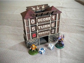 fantasy football score keeper dice tower 3d print model - Mito3D