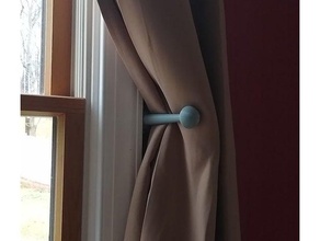 holdback curtains drapes hook 3d print model - Mito3D