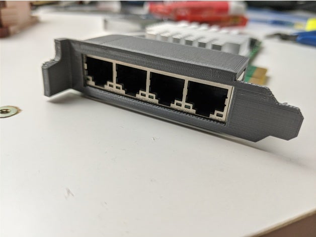 hp nc364t 435508 b21 perfil suporte ethernet pci rj45 servidor 3D print model - Mito3D