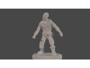 undead mini tabletop dungeons dragons figurine miniature walking dead zombie 3d print model - Mito3D