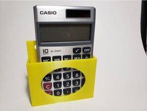 pocket calculator wall mount casio hold peg board 3d print model - Mito3D
